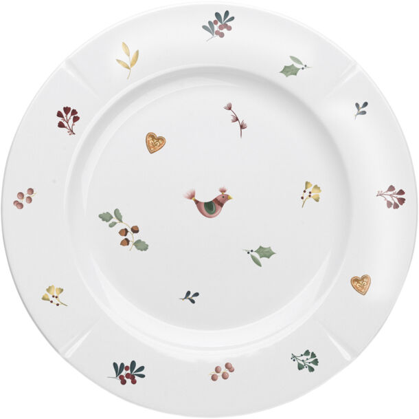 GC Cottage Tallerken &Oslash;23 cm hvid m. deko