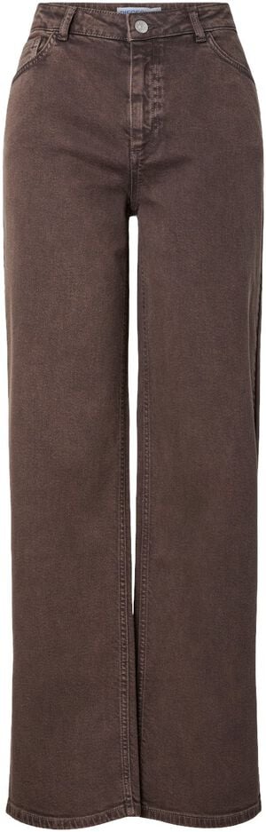 PCSILKE MW WIDE COLORED JEANS NOOS