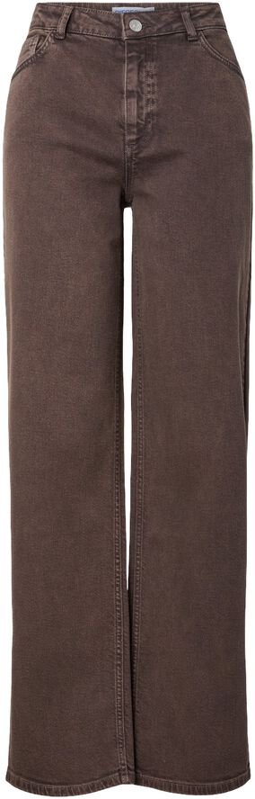 PCSILKE MW WIDE COLORED JEANS NOOS