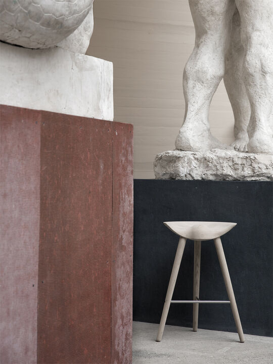 ML 42 - Bord Skammel / Sæbehandlet eg / Rustfrit Stål