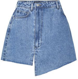 PCTASHA HW ASYMMETRIC DENIM SKIRT