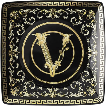 Bowl 12cm sq. flat, Virtus Gala Black, Versace