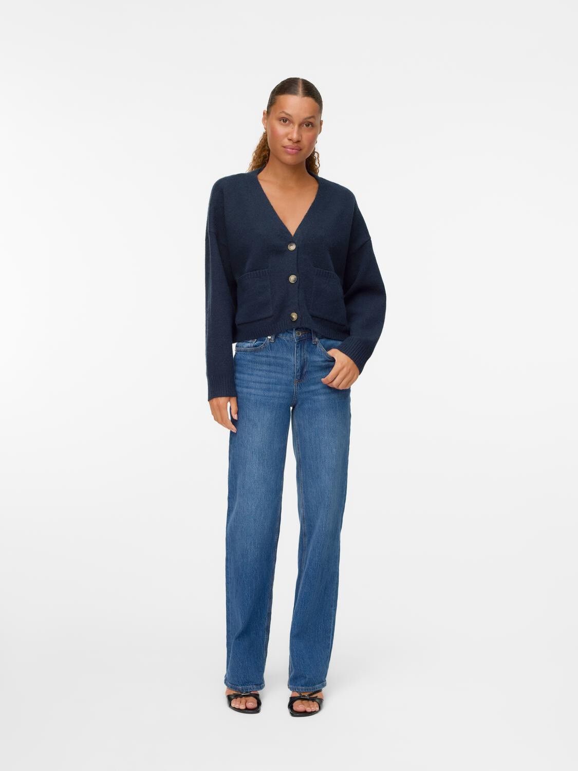 AWGEMMA LS V-NECK KNIT CARDIGAN NOO