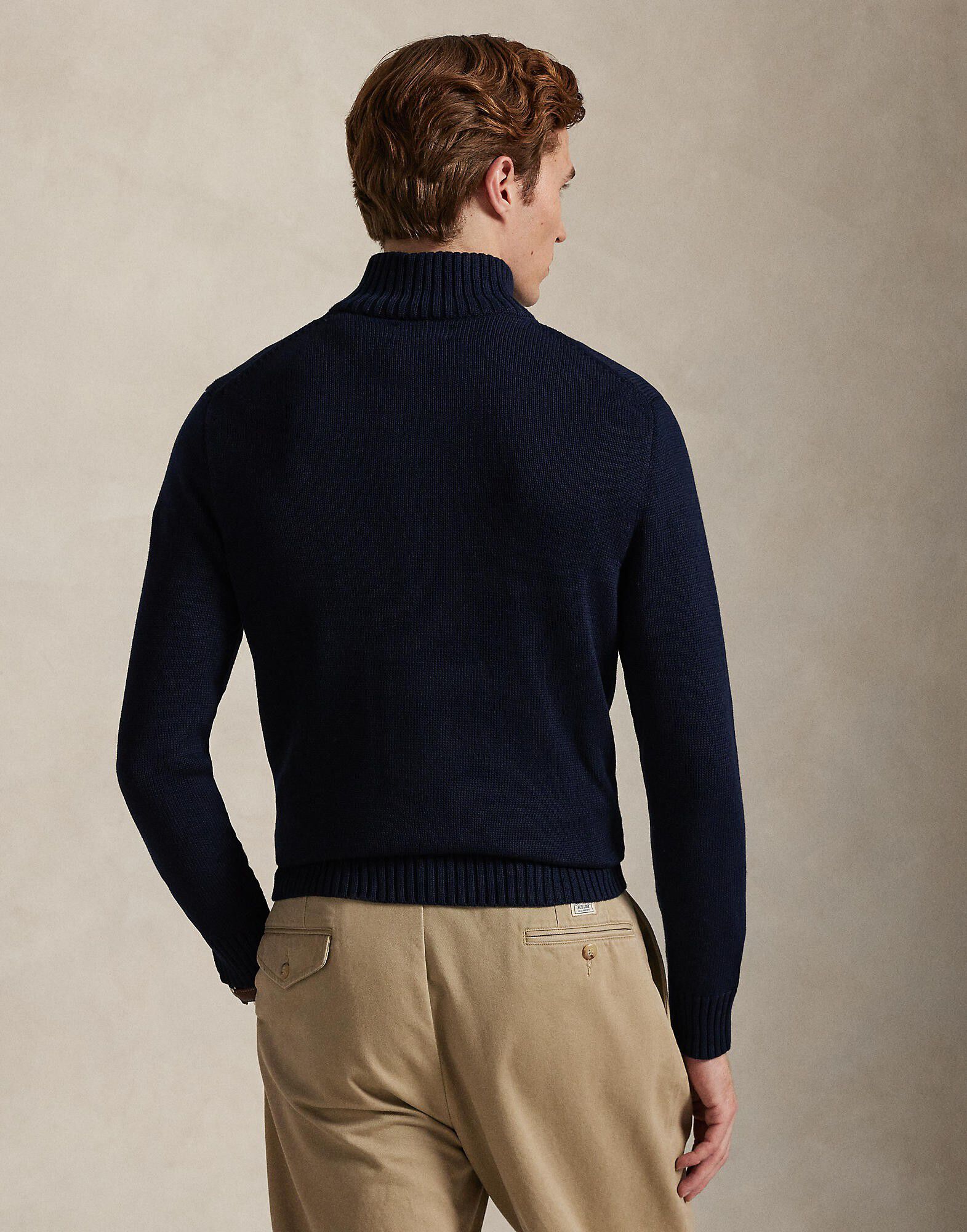 Cotton Quarter-Zip Sweater