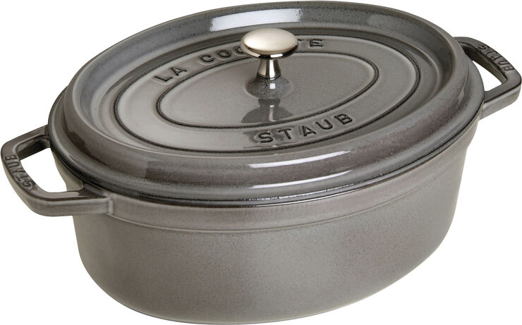Oval Cocotte 29cm Graphite grey Staub