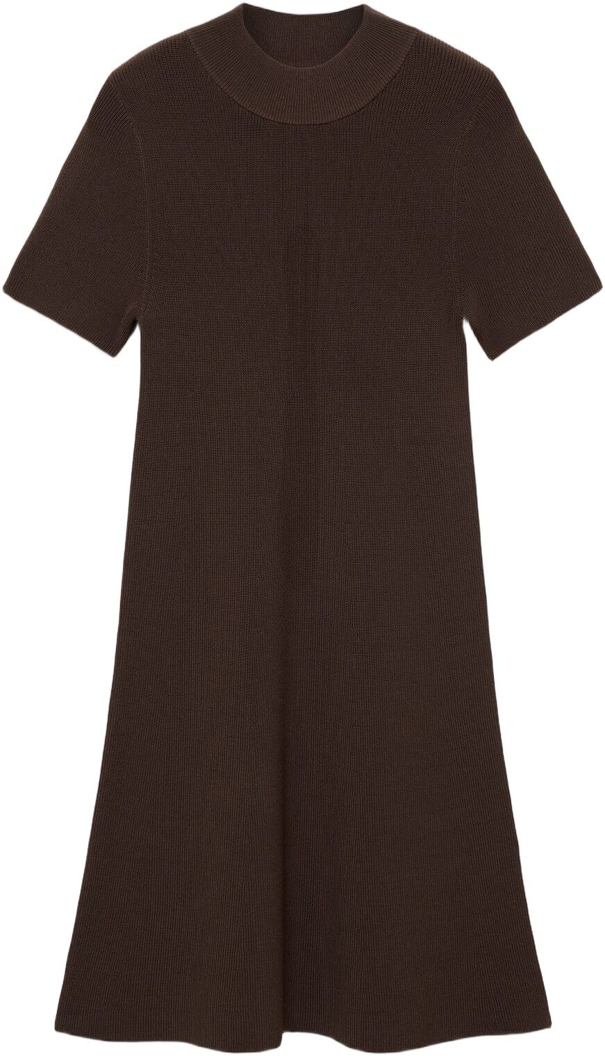 Perkins-neck knitted dress