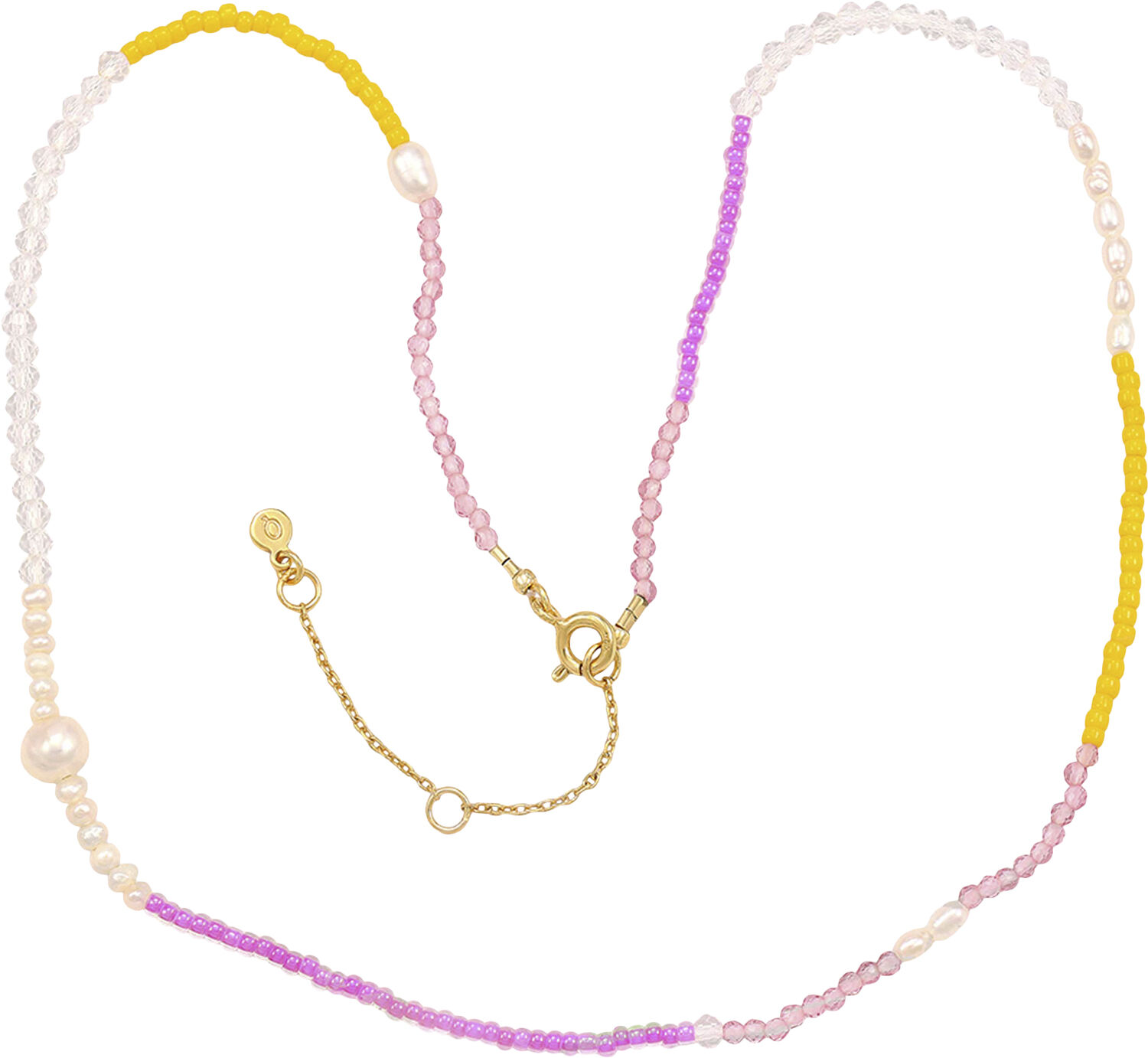 Pink rainbow halsk&aelig;de