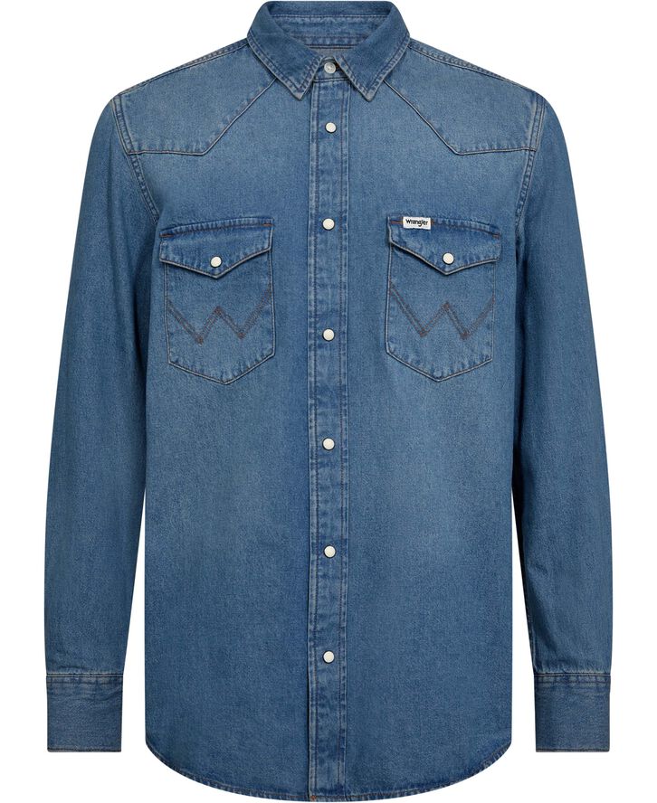 WESTERN SHIRT MID LIGHT WASH