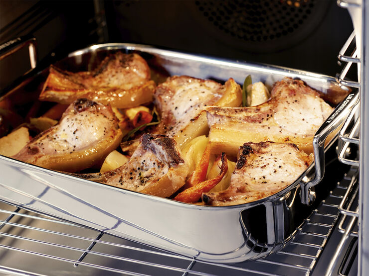 Rektangulær bradepande 3-ply rustfrit stål