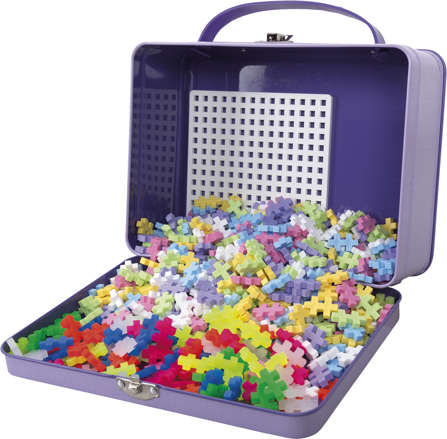 Plus Plus Suitcase metal pastel