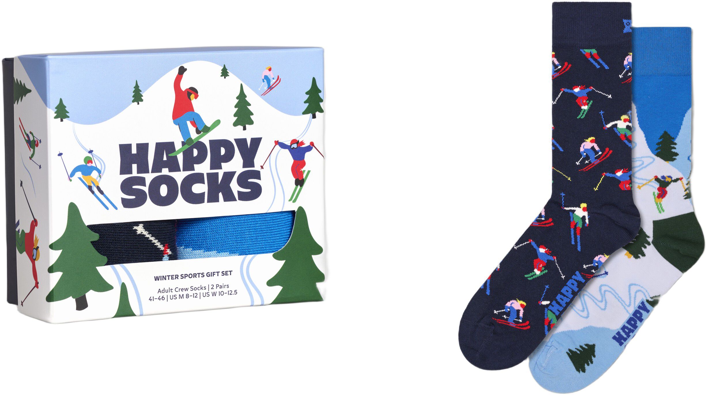 2-Pack Winter Sports Socks Gift Set