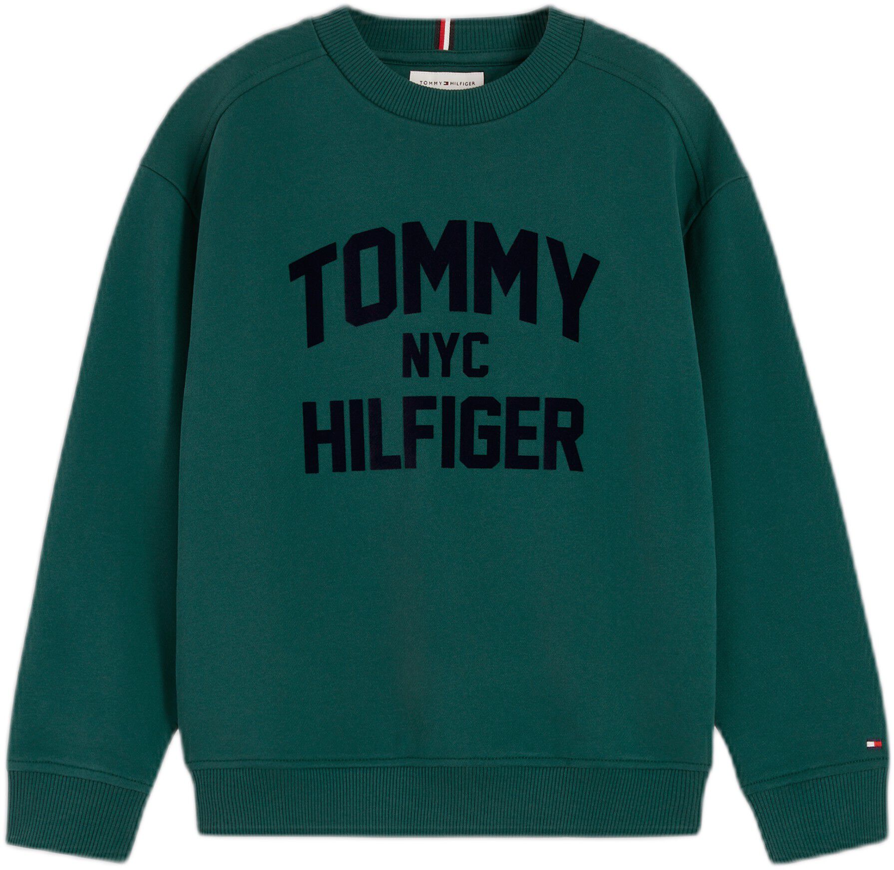 Logo Sueded Crew Neck Sweatshirt