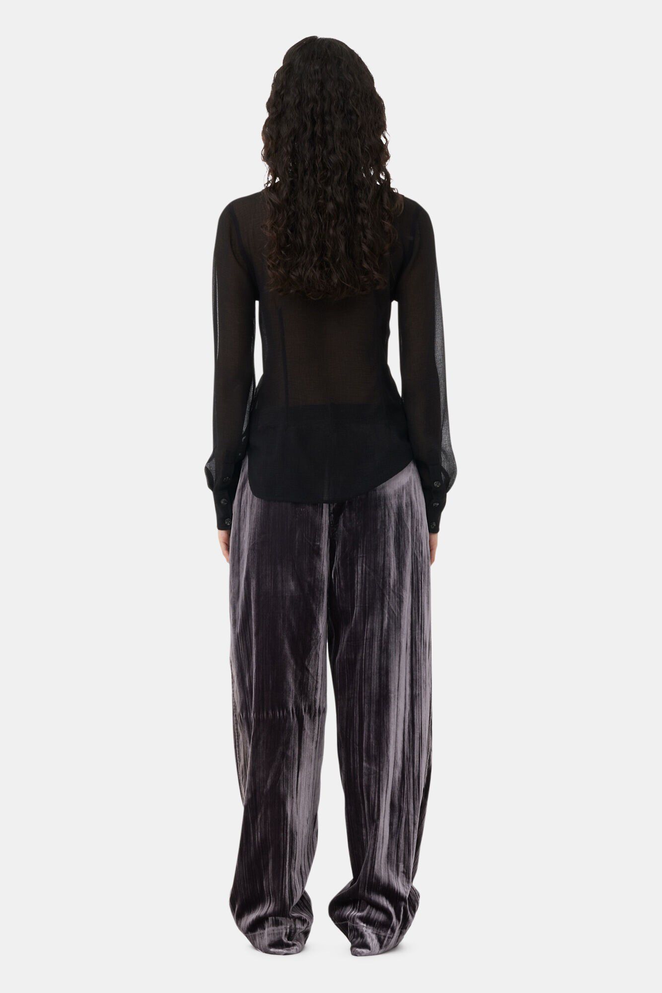 Chiffon Ruffle Shirt