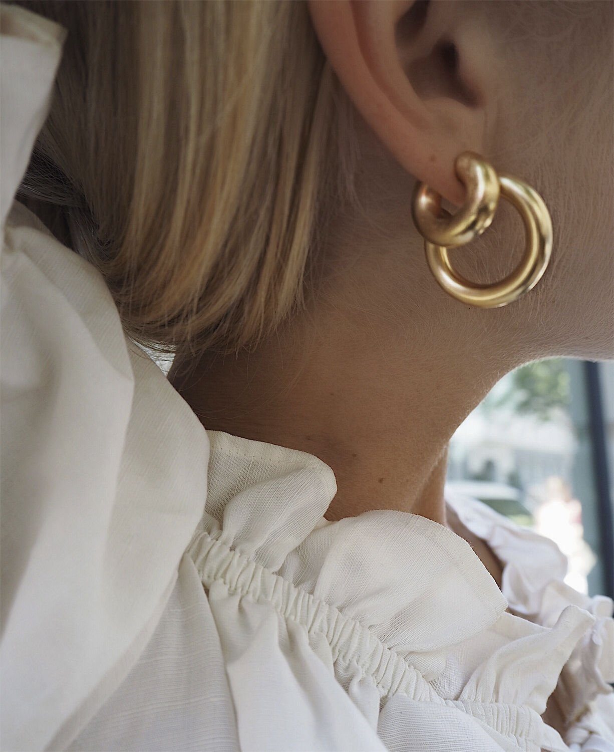 Chunky Hoop, Gold-plated Sterling silver