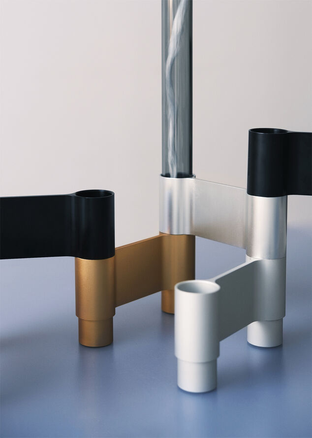 LINK, CANDLE HOLDER, POLISHED ALUMINIUM, 11060P