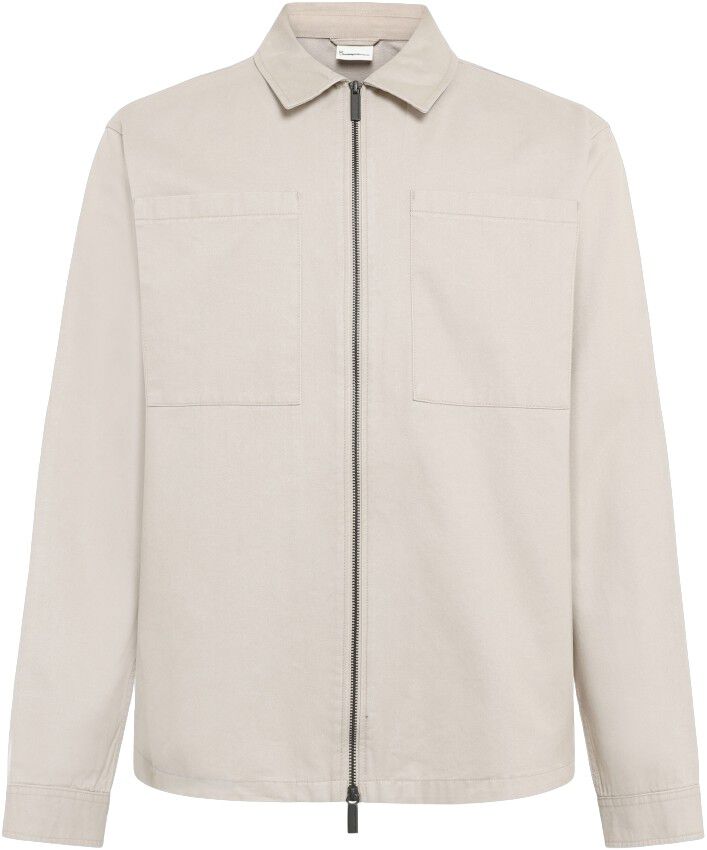 Twill zip overshirt