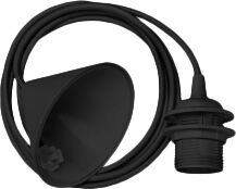 Oph&aelig;ng Sort tekstilledning &Oslash; 11cm, L: 2,1m