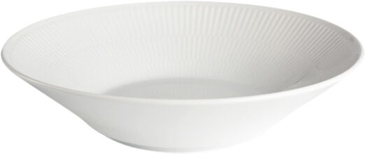 White Fluted 24 cm djup tallrik