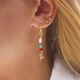 Peace Turquoise & Coral Pearl Earring
