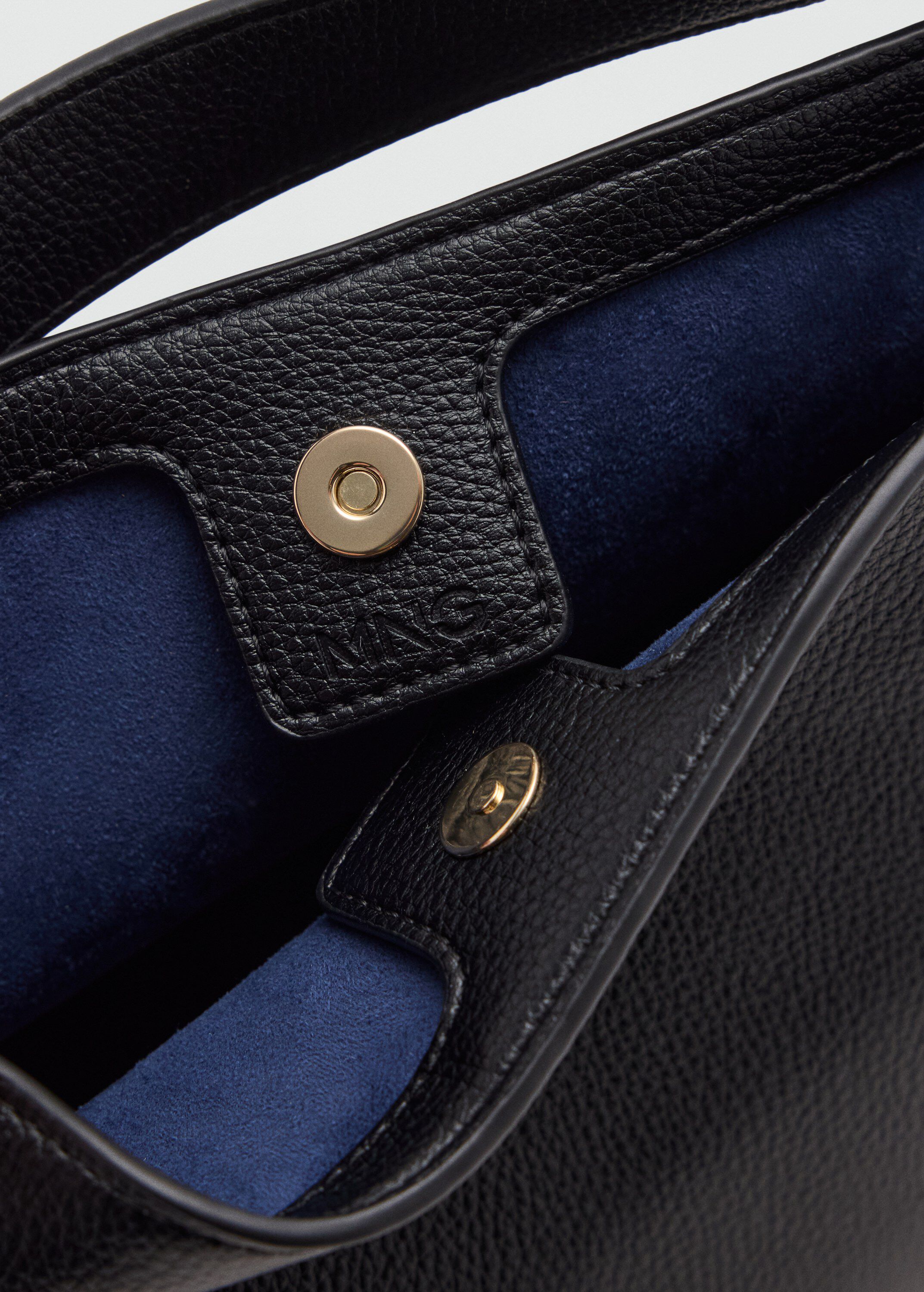 Faux-leather bucket handbag