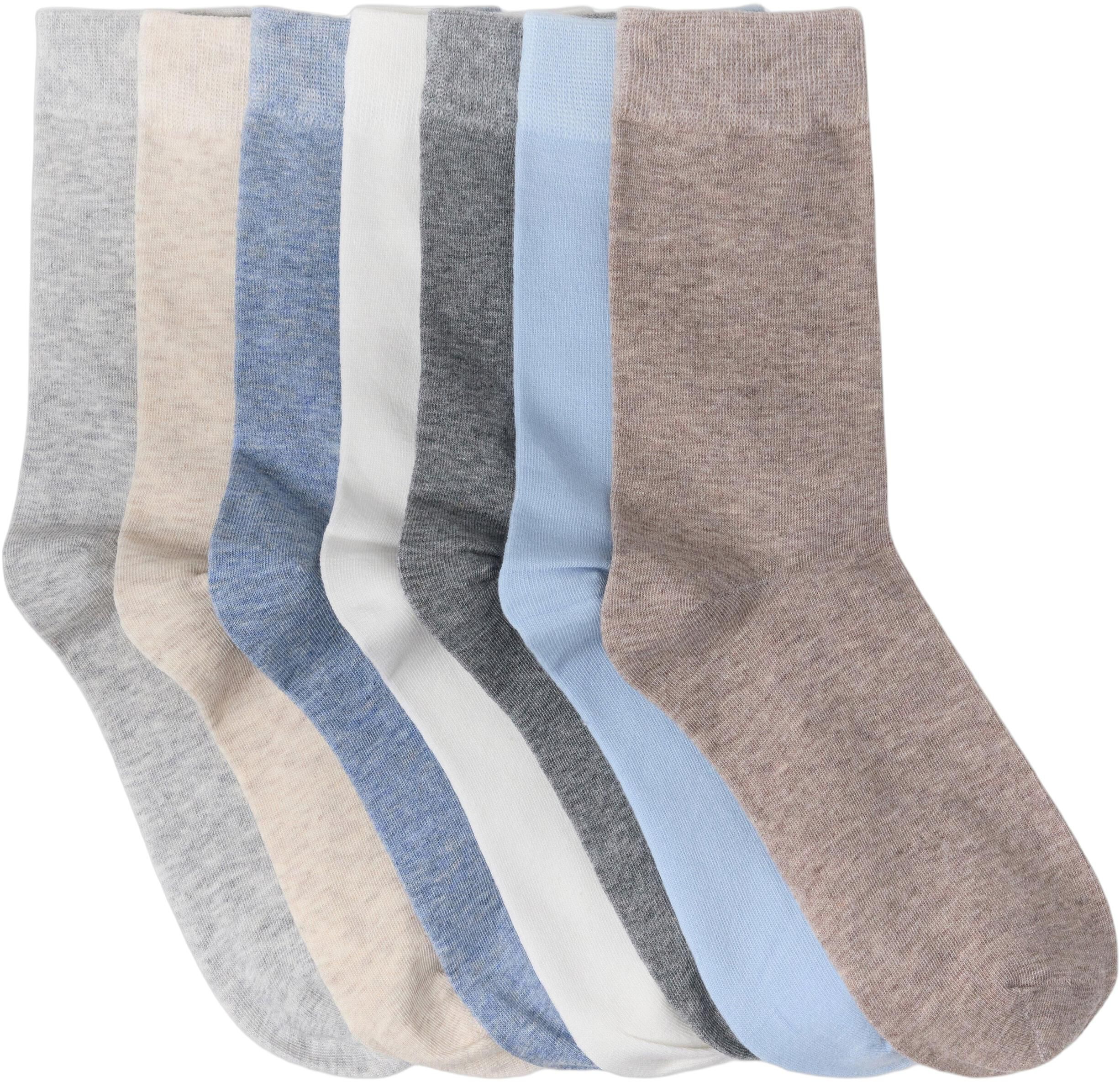 Myke bomullssokker i forskjellige f