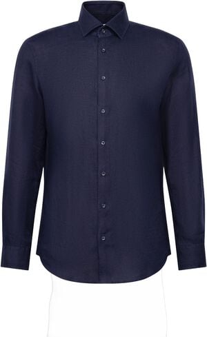 Linen shirt Slim 1/1 Kent-Collar Uni