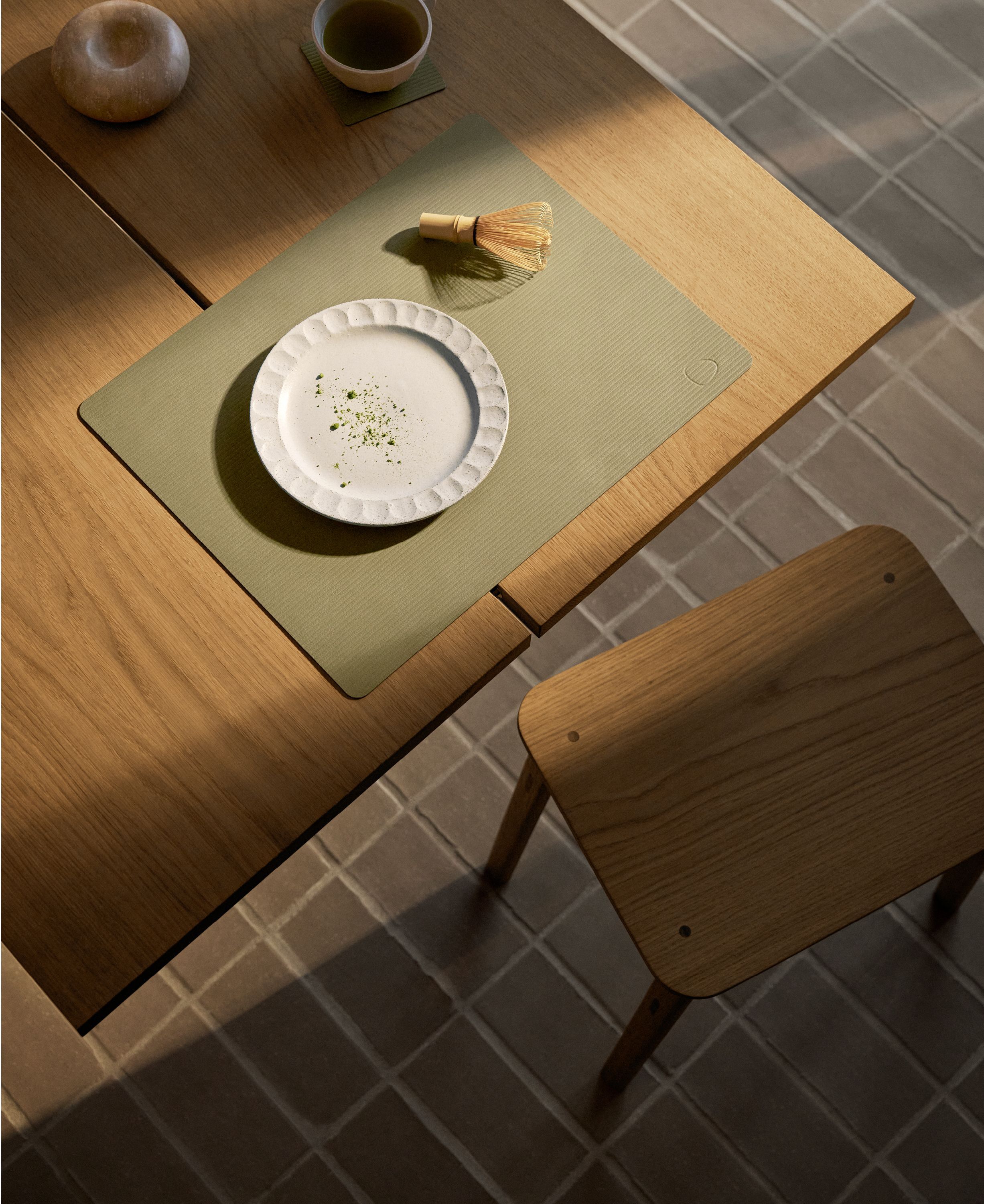 Table Mat Square L Corduroy Herbal Dust