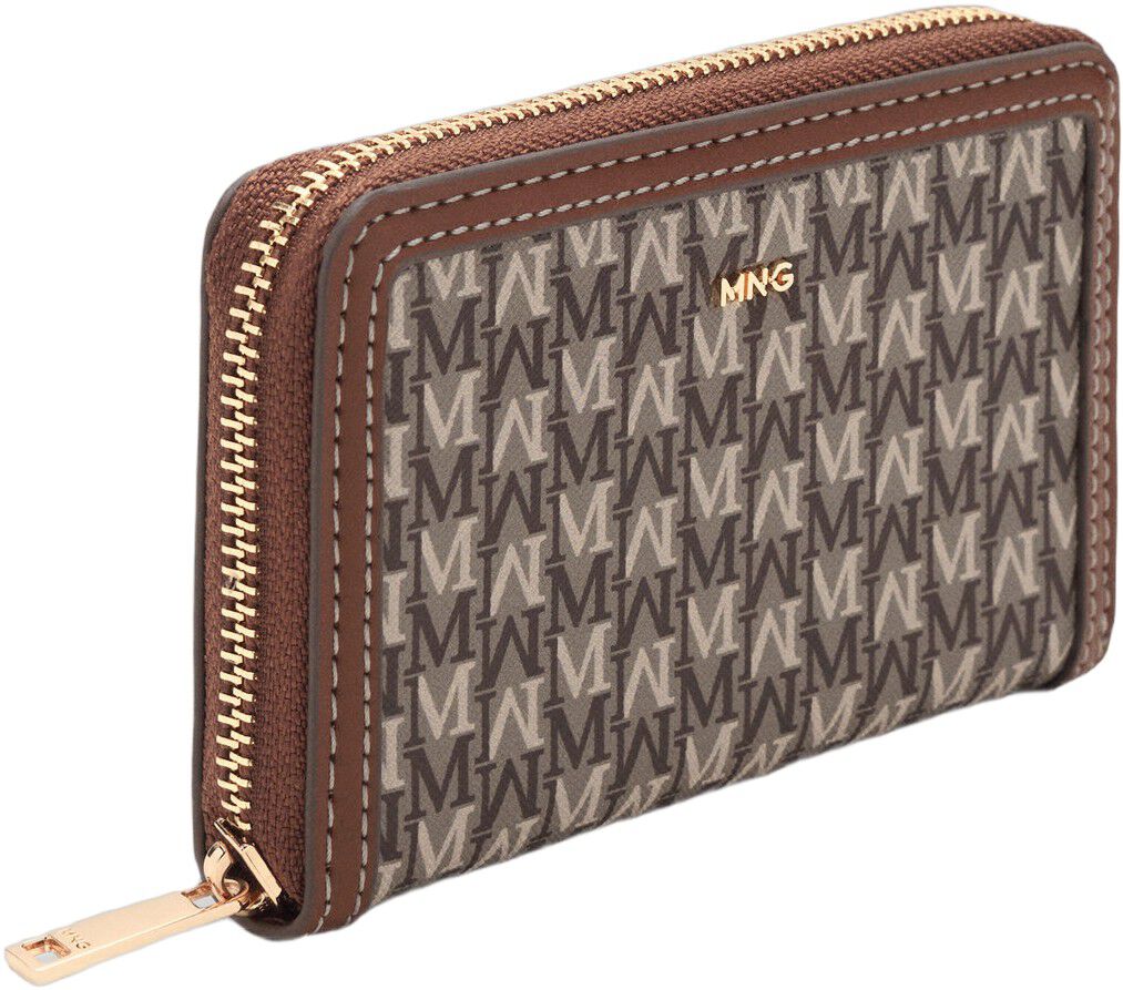 Medium wallet with logo print