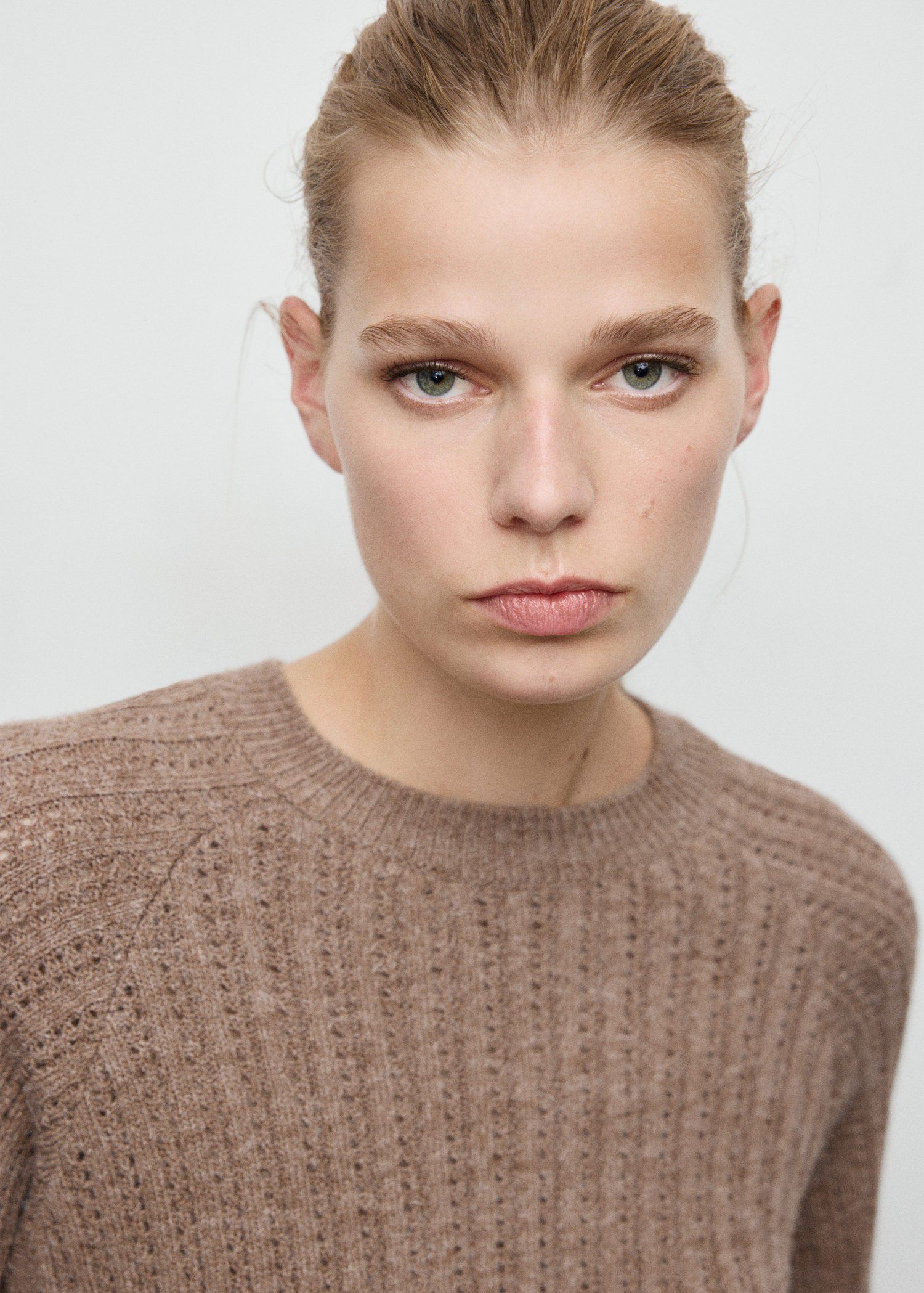 Openwork knit sweater