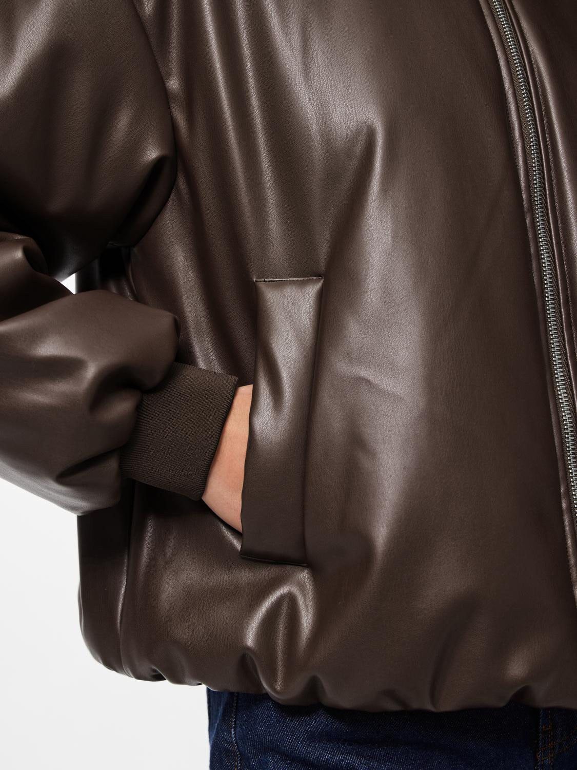 Pclara Padded Coated Bomber Jacket