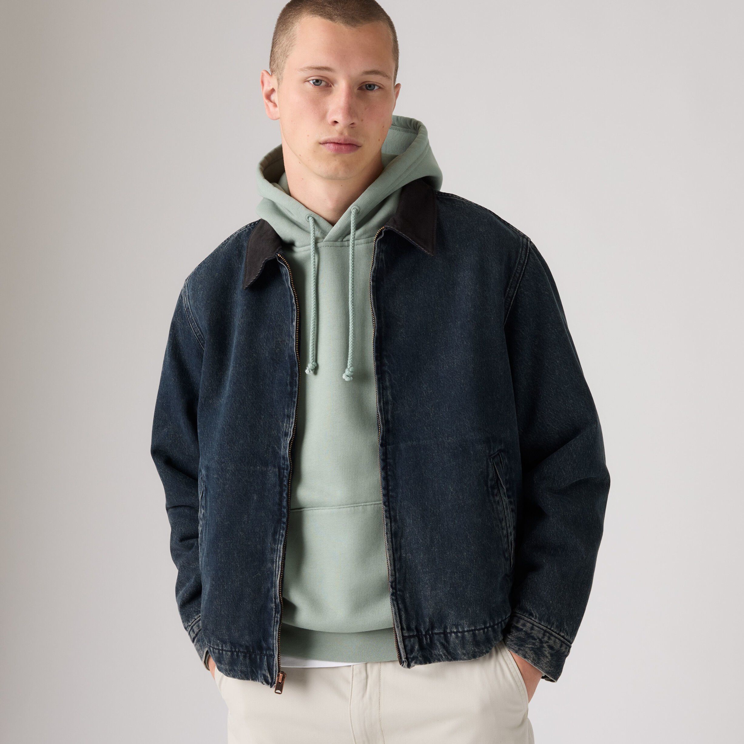 CASTRO FULL ZIP LINED DARK BLU
