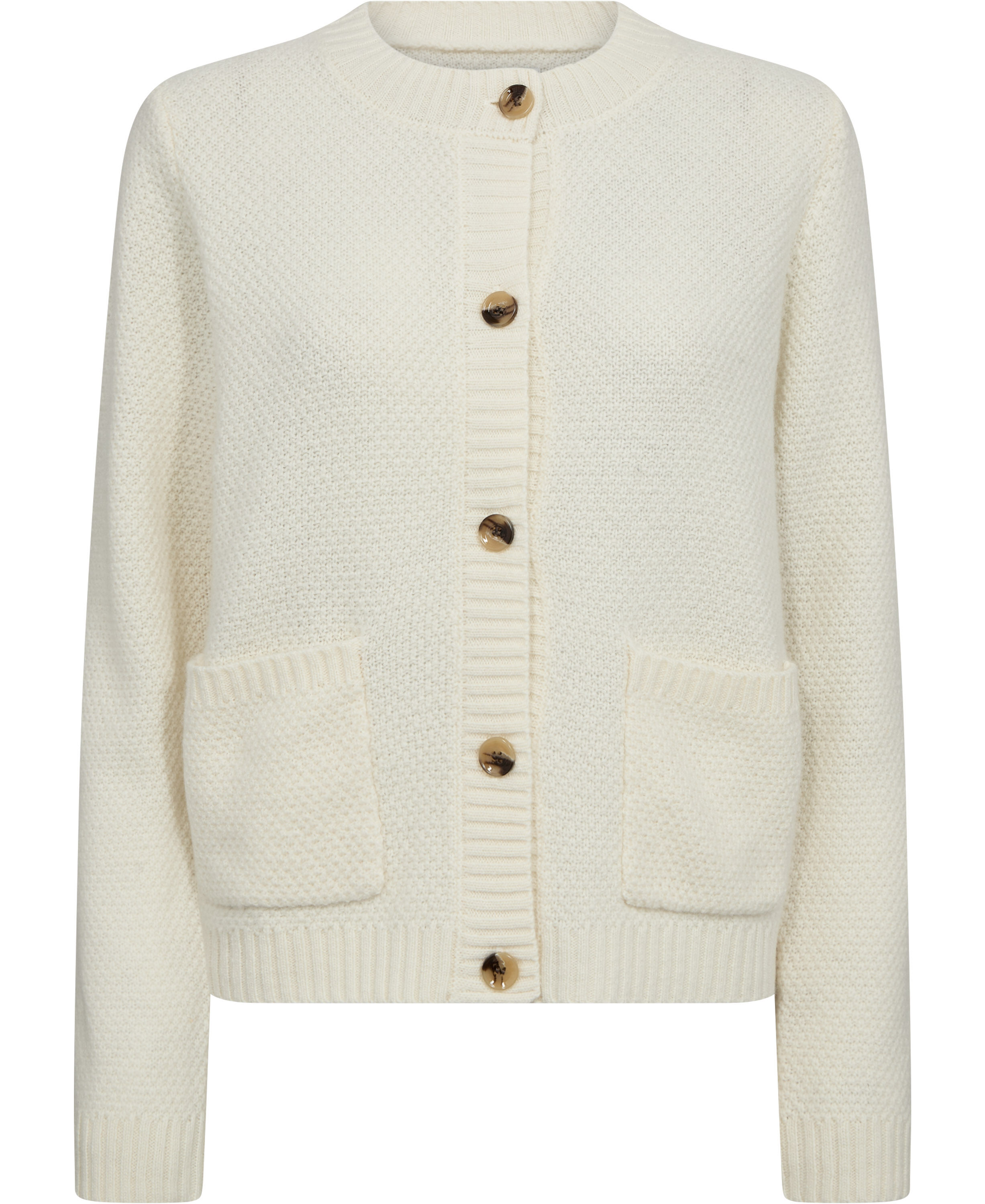 Myrna 4 Struktur strikket cardigan - 100% Uld RWS