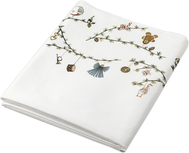 Hammershøi Christmas Dug 150x270 cm hvid m. deko