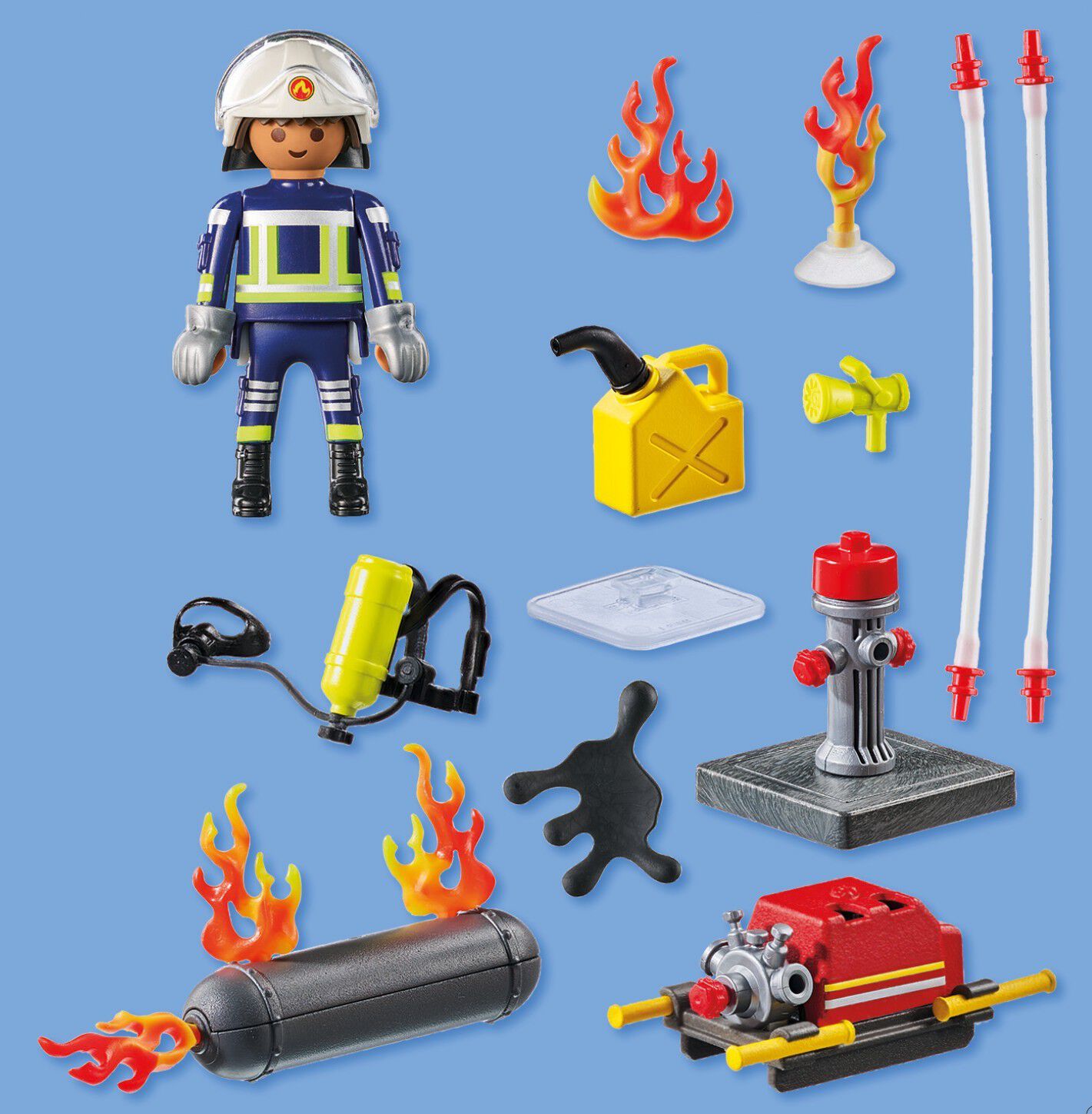 Firefighter with Water Pu