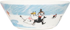 Moomin Arabia 15 cm sk&aring;l Vinterbadning