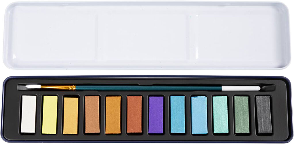 Akvarels&aelig;t, metallicfarver