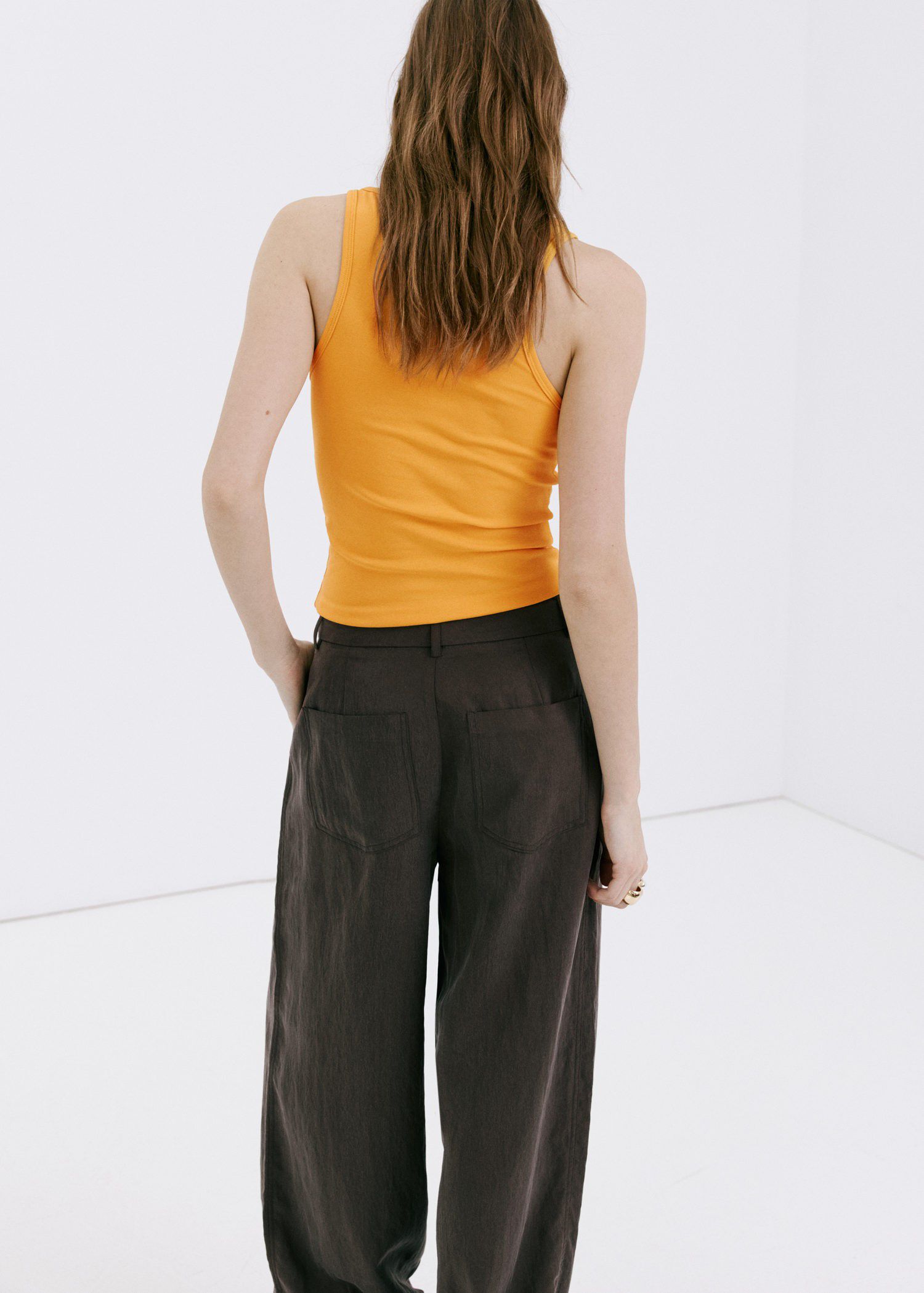 Fitted spaghetti strap top