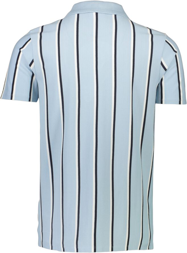 Striped piqué polo shirt S/S