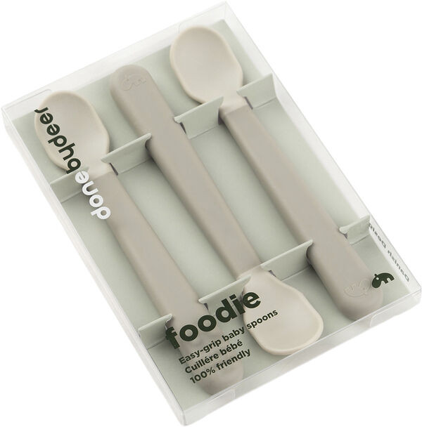 Foodie easy-grip babyske 3-pak Sand