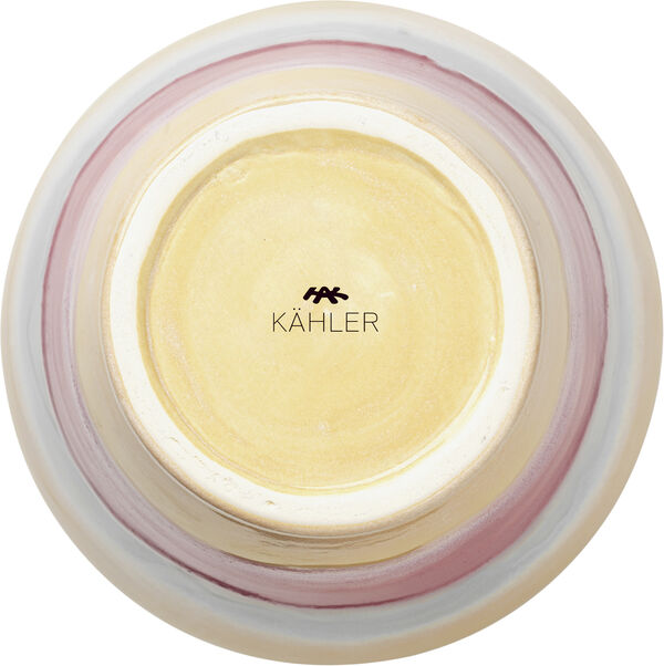 Poppery Vase med æble H32 cm pink/mint/gul