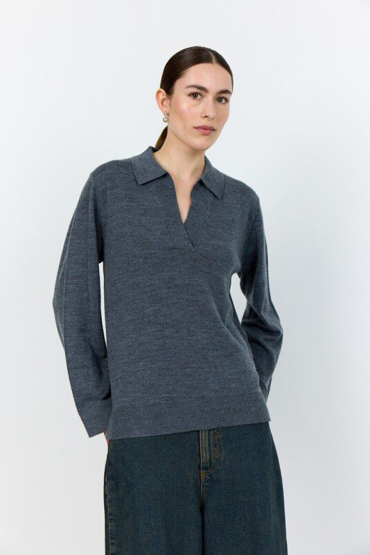 LR-ISMAILA 9 Pullover M&oslash;rk gr&aring;