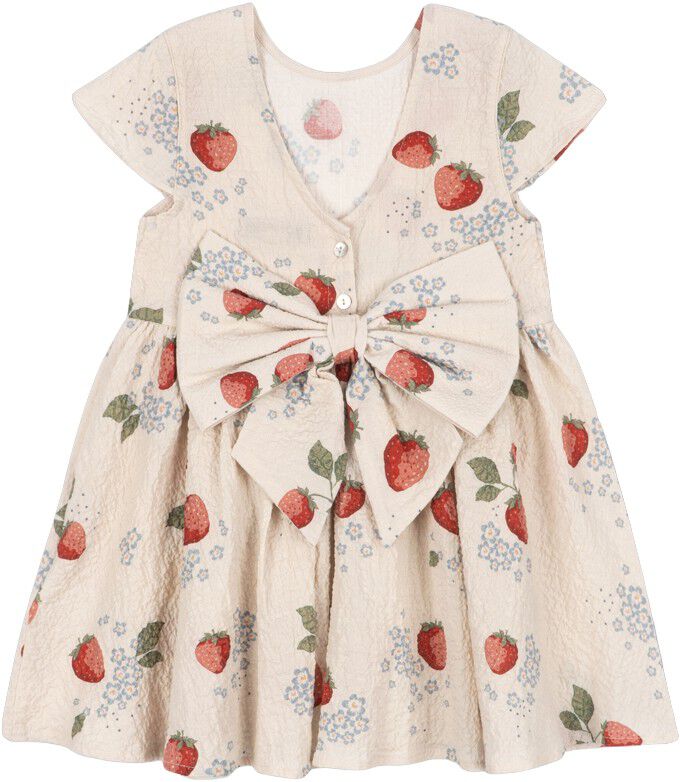 AVA SS BOW DRESS GOTS