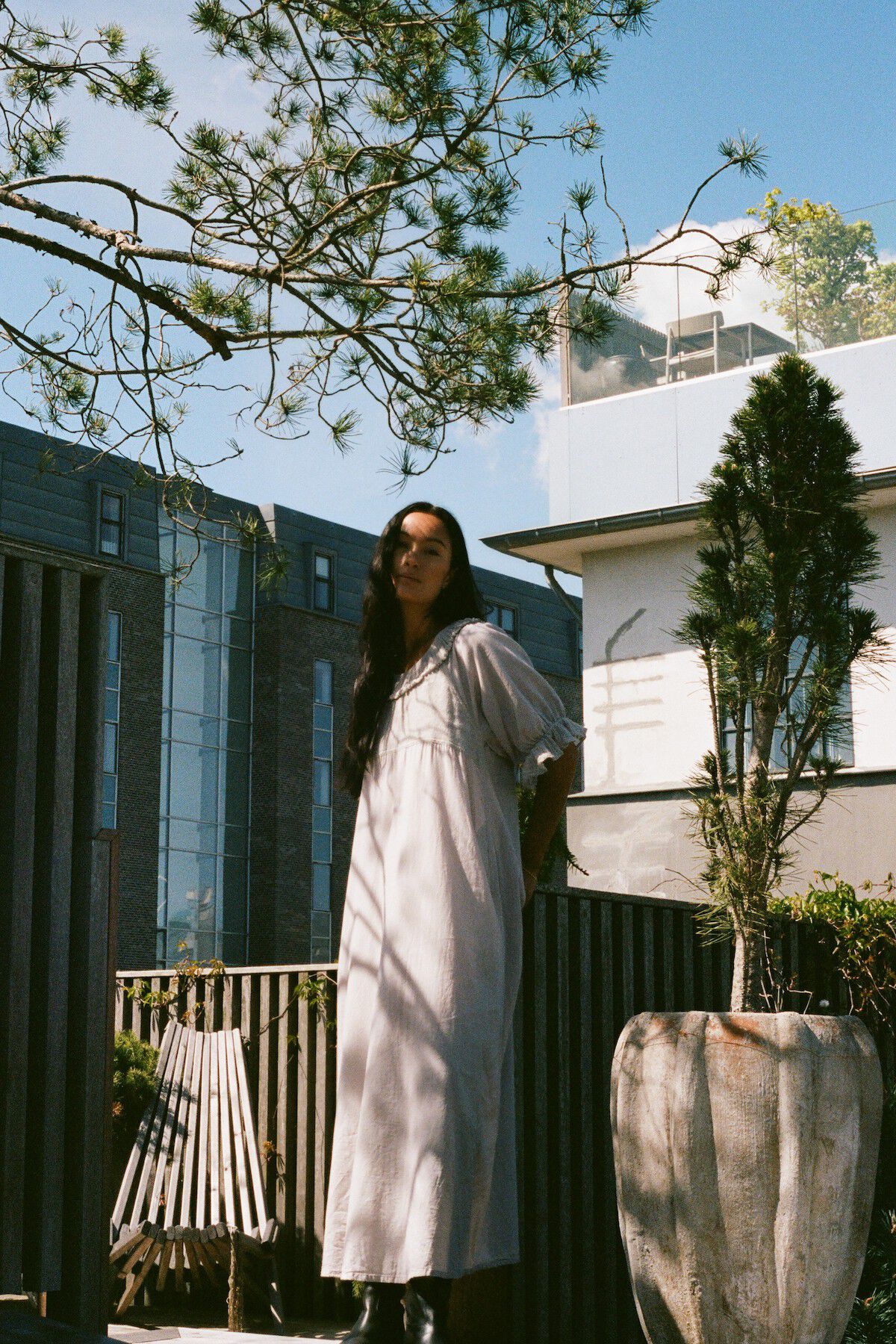 Cotton long angel dress - Dorothea