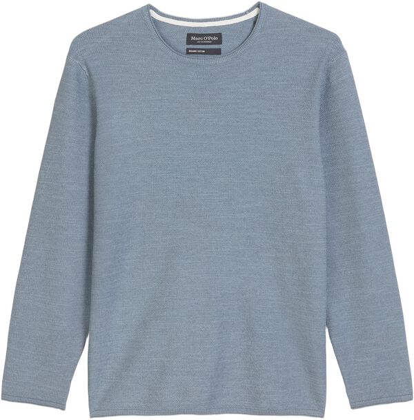 Crewneck, cotton slub, piqué struct