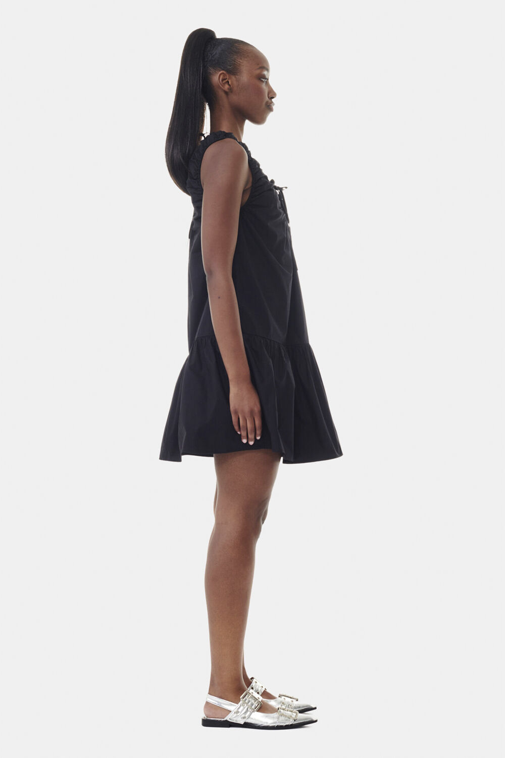 Cotton Poplin Mini Dress