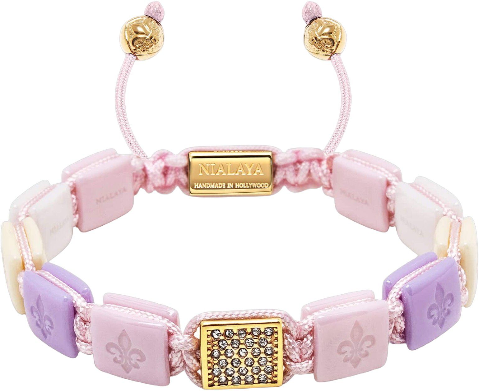 Women's White, Cream, Soft Pink & Lavender Ceramic Flatbead