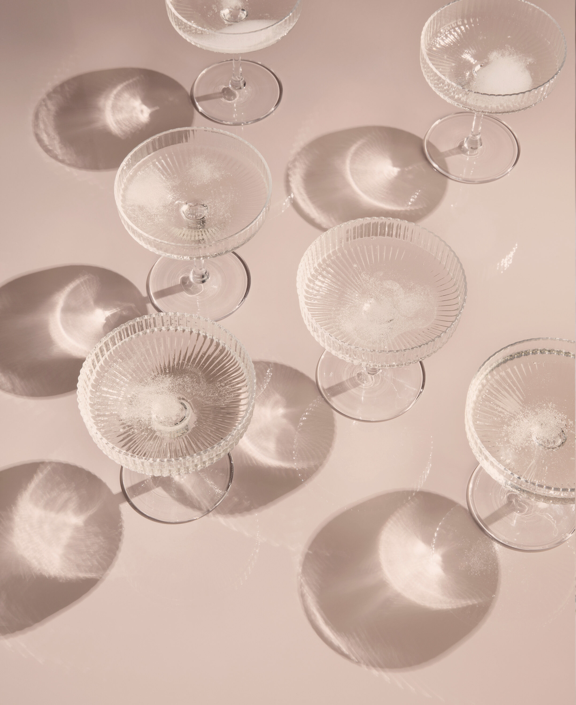Ripple Champagne Saucers - Set of 2 - Clear