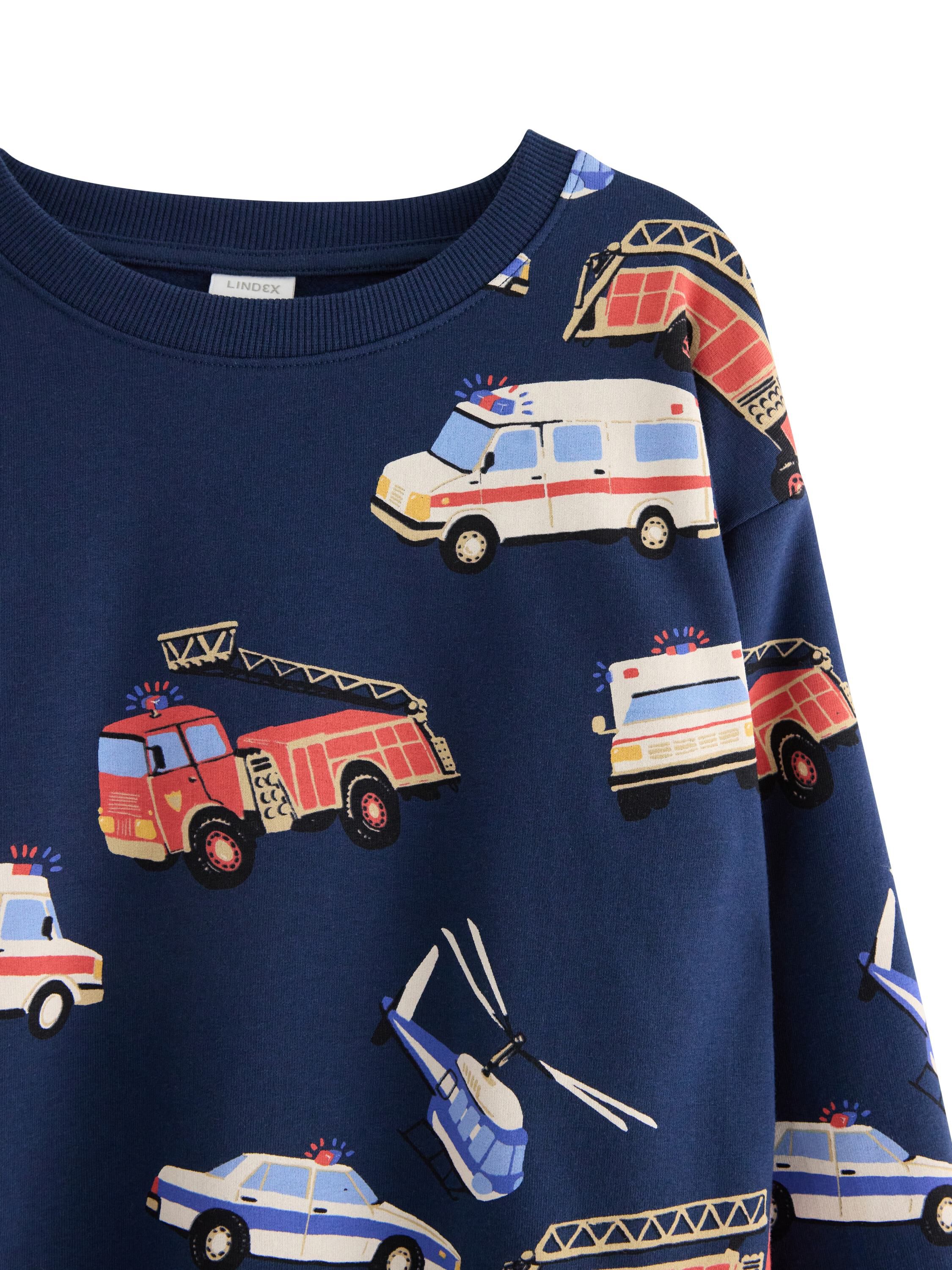 Soft cotton sweatshirt with relaxed