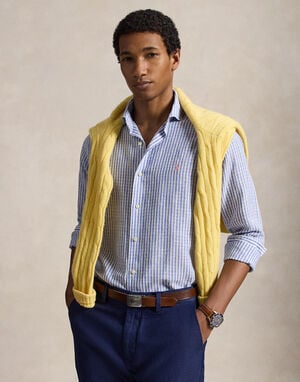 Custom Fit Striped Seersucker Shirt