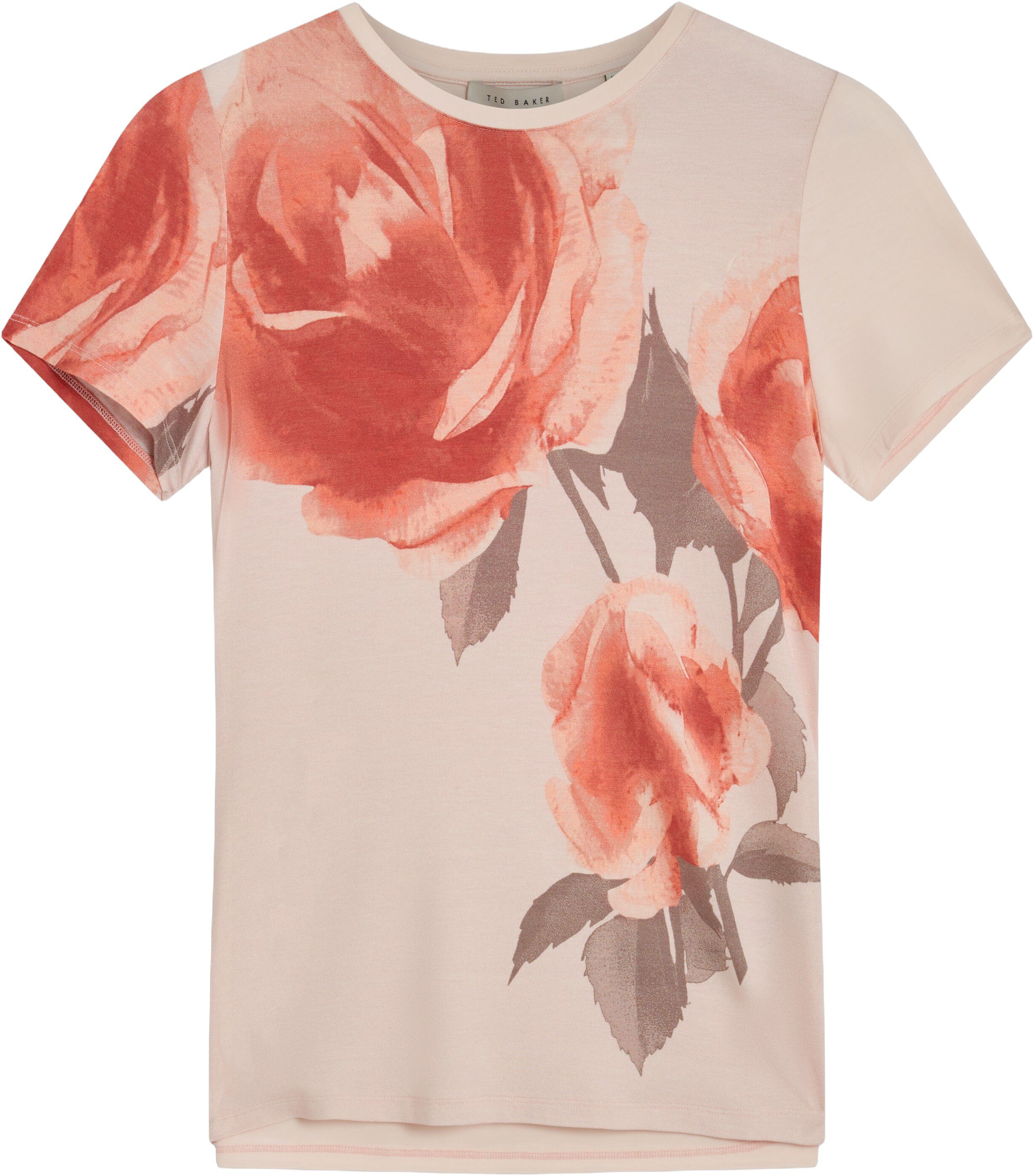 BINDII Floral Printed Fitted Tee
